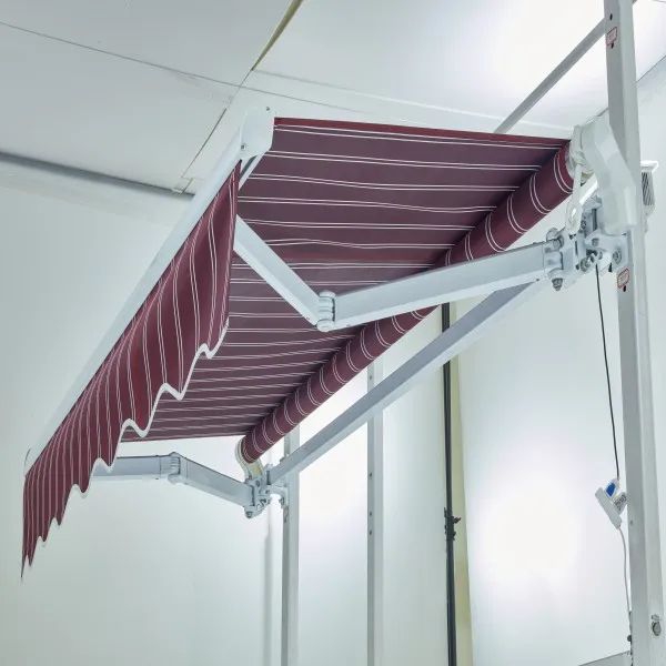 2026 Customisable 5m Retractable Aluminium Patio Garden Awning Manual Operation Sun Shade Function Sail Balcony Aluminum Alloypr