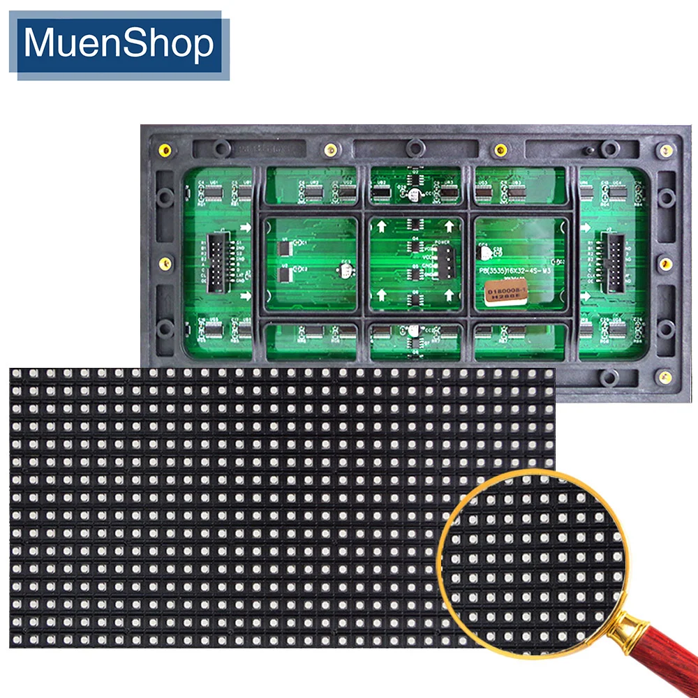 P8 LED Display Module Outdoor SMD Full Color 256 x 128mm 32x16 dots 1/4 Scan Waterproof IP65 P8 LED Panel Module