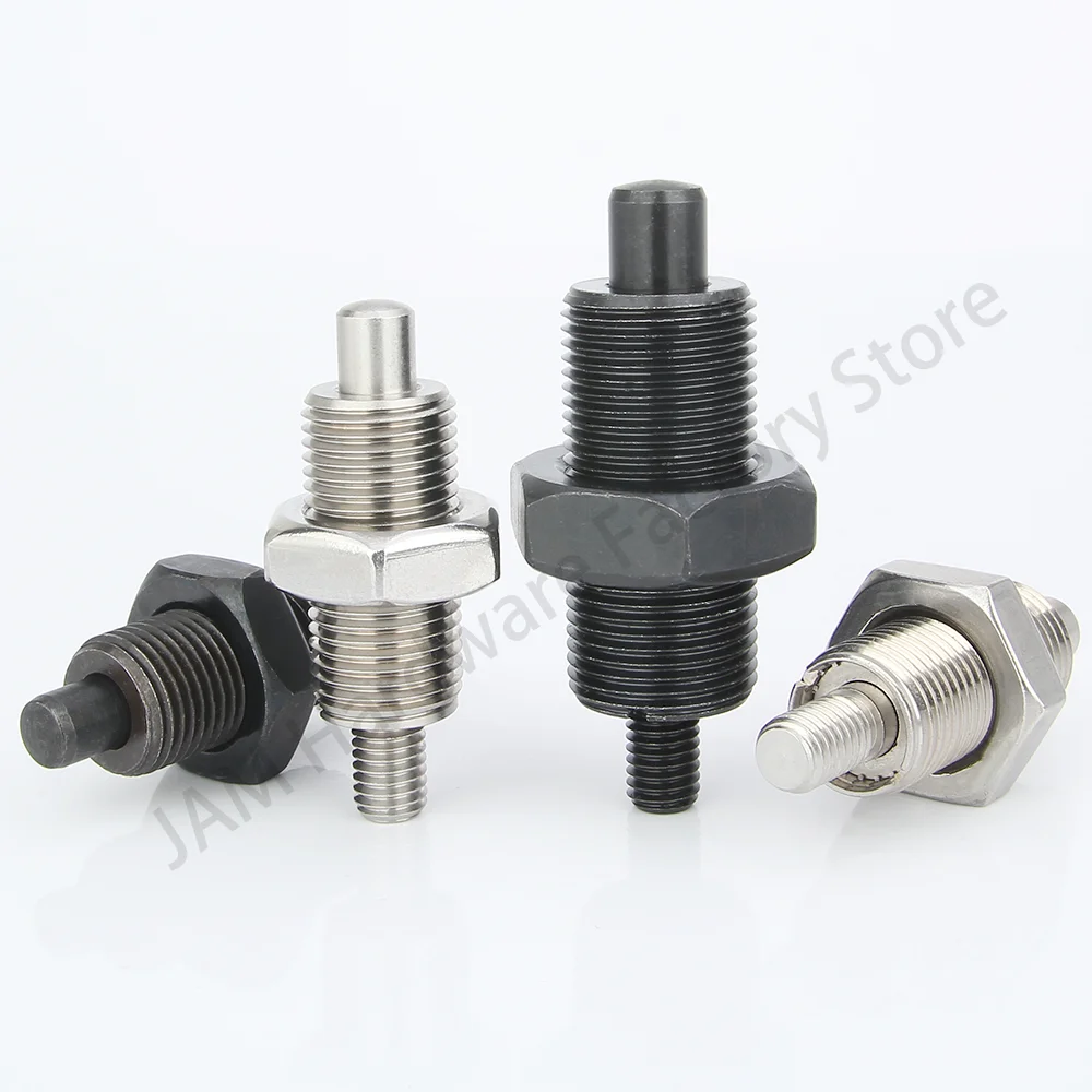 All Stainless/Carbon Steel Return Type Indexing Plungers MJ222  DiaM10 M12 M16 M20 Index Bolt Without Knob