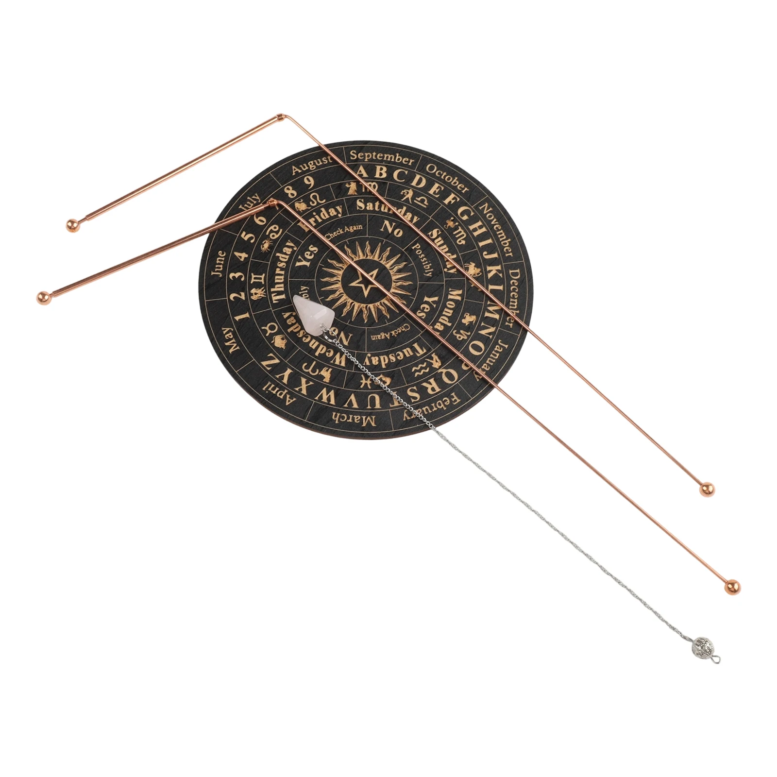 99 9% Pure Copper Dowsing Rods and Pendulum with Scrying Mat Essential Tools for Treasure Hunting and Decision Making
