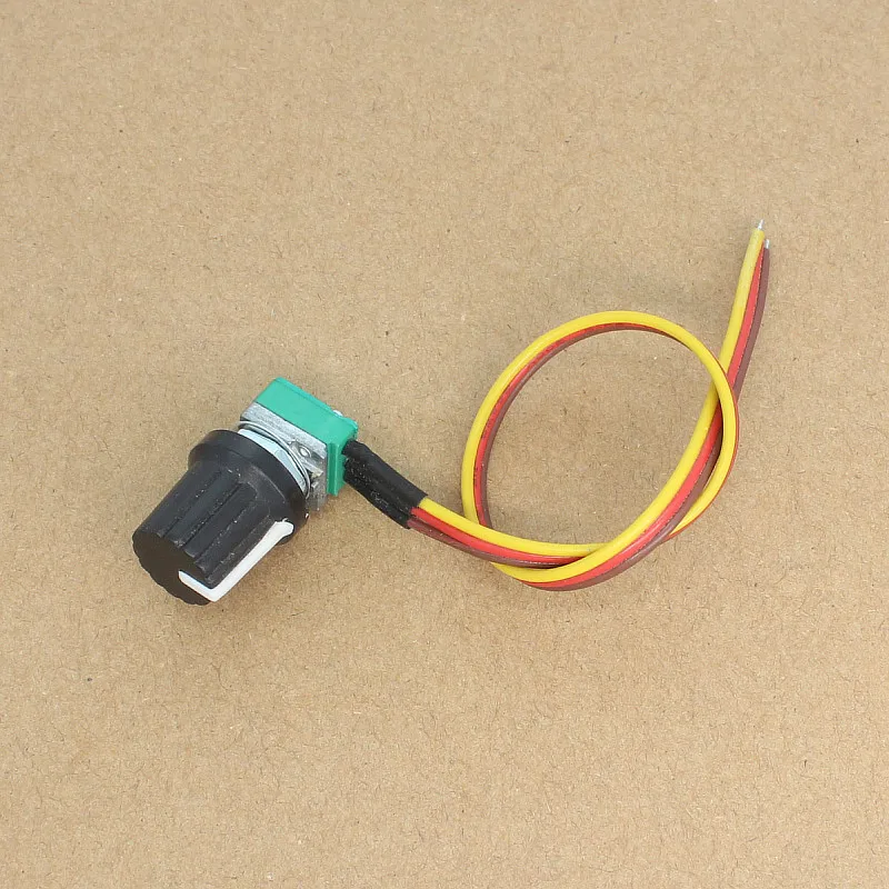 Resistance10kanaloog Potentiometer8cmspeed Regulerende Lijn Geel Rood Bruin Driedraads Externe Verlengingspotentiometer Speed Con