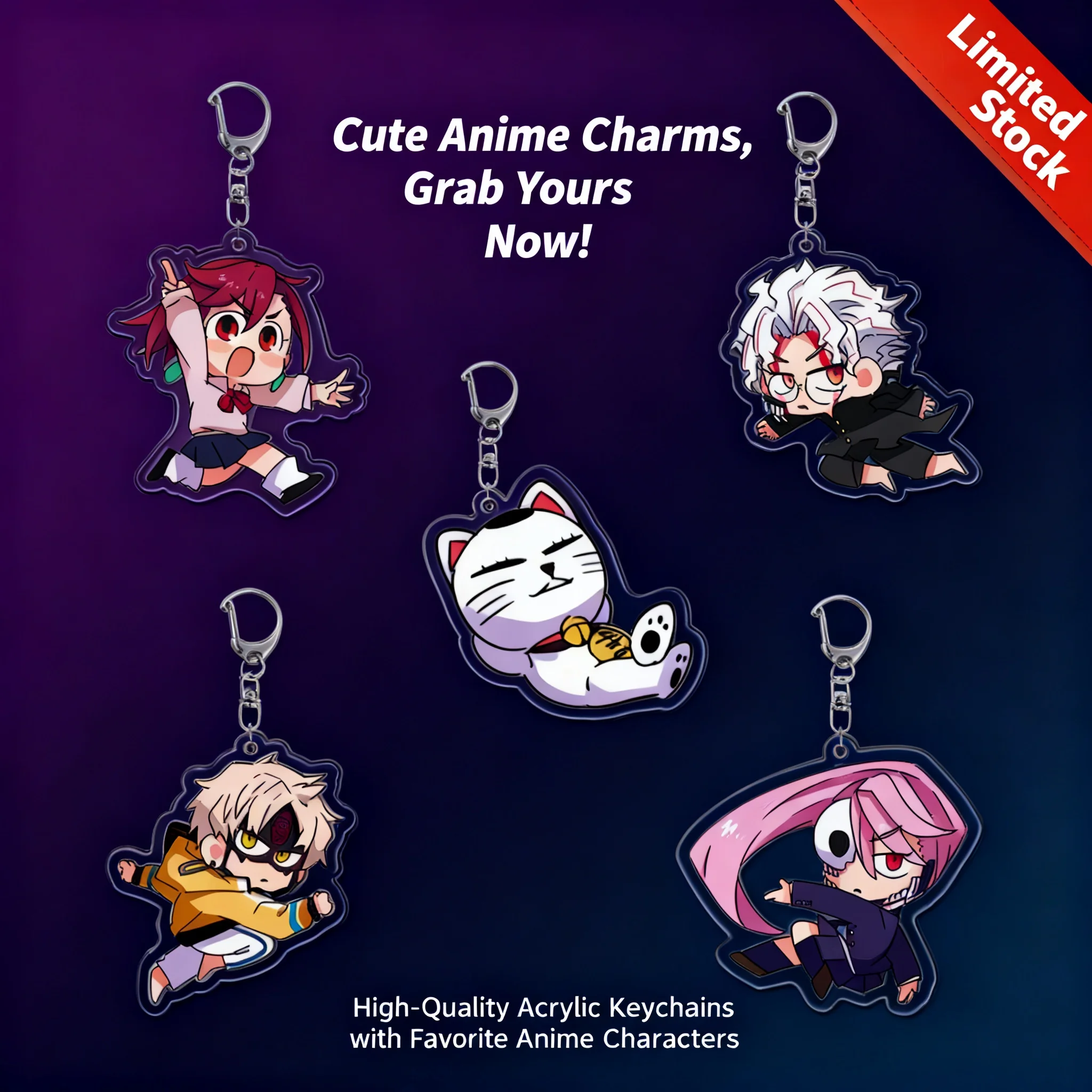 

Anime Keychain Acrylic Keychain Layered Design Dang Dang Cute Pendant Accessory In Stock Ready To Ship One Piece Dropshipping