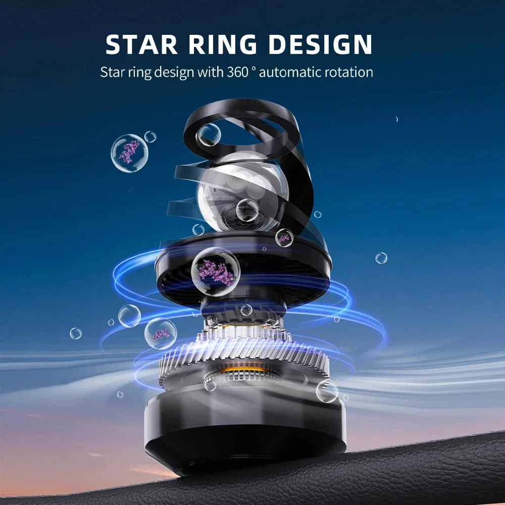 Solar Car Air Freshener Supplies Rotation Ornaments Flavoring Perfume Deodorant Diffuser Automobiles Interiors Accessories