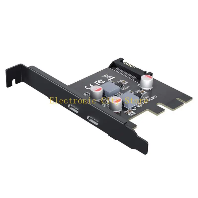 

2 порта PCI-E в Type-C Card Card PD 20W Зарядка Hub Controller HU8D