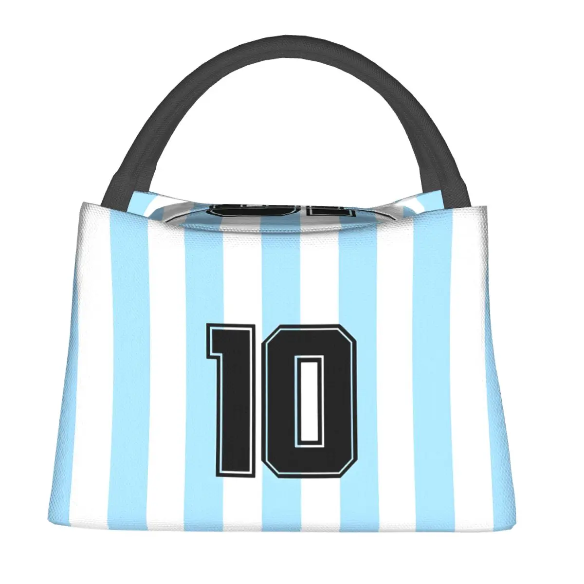 Women Cooler Thermal Food Insulated Lunch Bag Football Star Messi 10 Letter Lunch Box Kids Portable Picnic Tote Bags