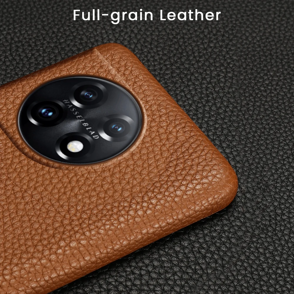 Genuine Litchi Grain Leather Phone case For Oneplus 11 9 10 Pro 10R 11R ACE 2 9R 10T 9RT 8 Business Retro Hard Back Cover