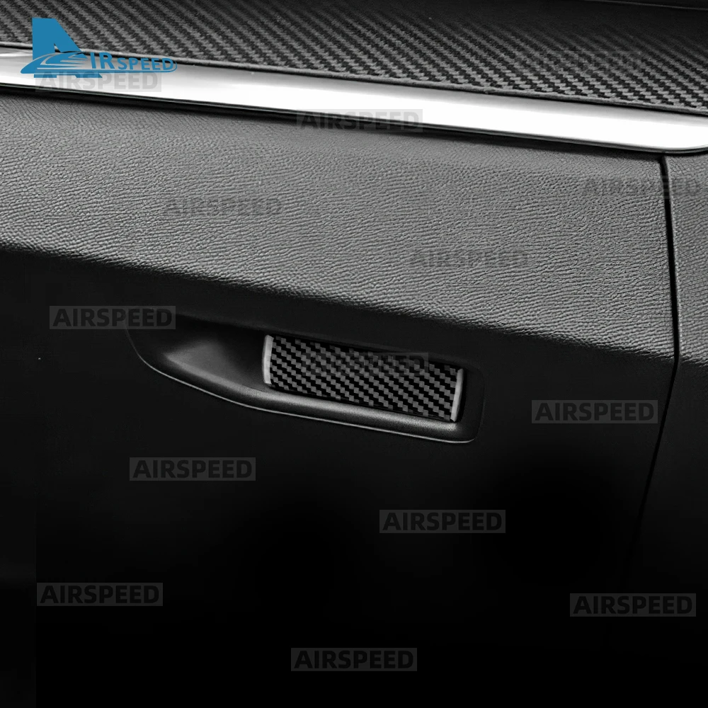 ملصق من ألياف الكربون الناعمة الحقيقية لبيجو 3008/5008 ICEV PHEV 2017 2018 2019 2020 2021 2022 2023 2024 صندوق القفازات المشترك للسيارة