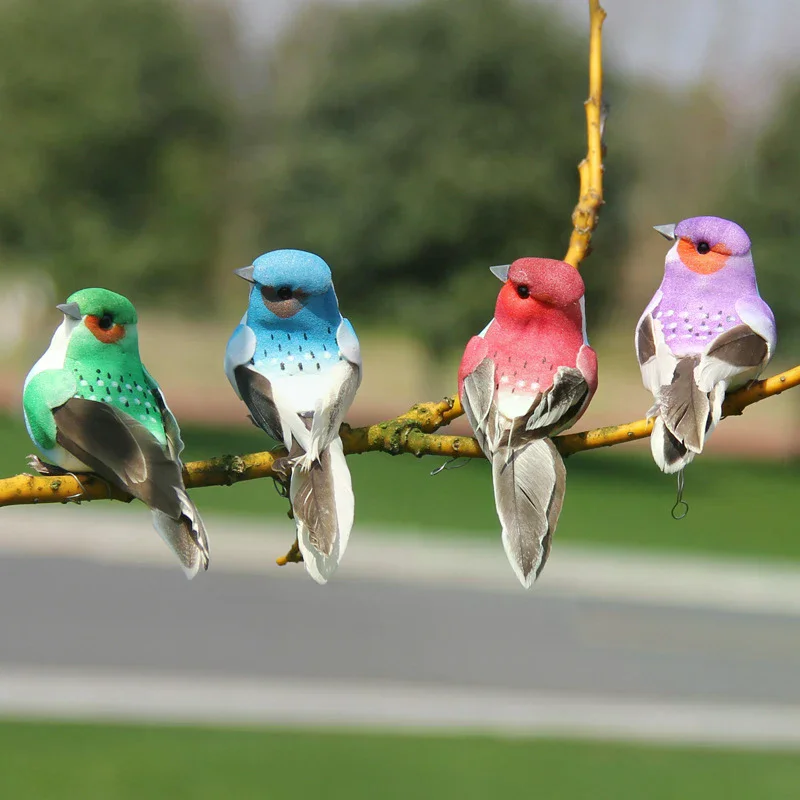 Colorful foam bird,1 piece of realistic feathered bird, for garden and landscape decoration, craftwork.