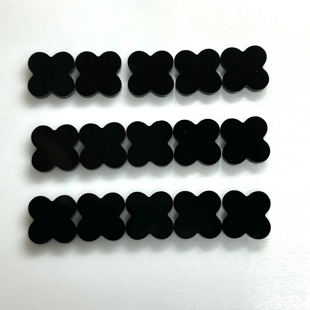 8mm-16mm Natural blak Malachite Four Leaf Clover Gemstone Jewelry Making White Mother Of Pearl  Four Leaf Clover Gemstone