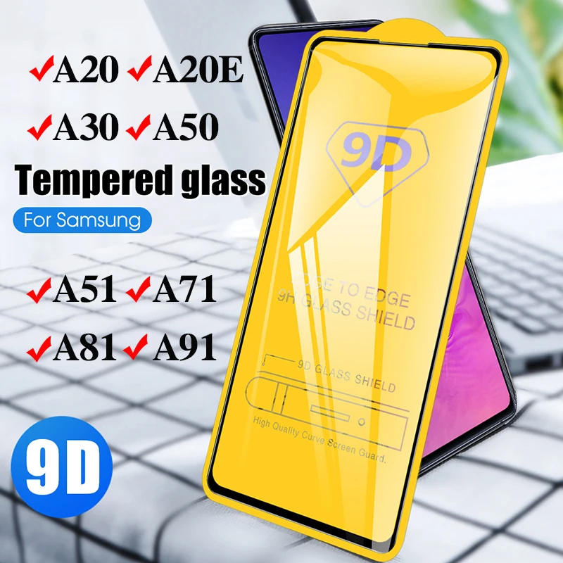 

9D Protective Glass For Samsung A51 A71 A81 A91 Mobile Phone Accessories Galaxy A20 A20e A50 A30 Screen Protector Samsumg Film