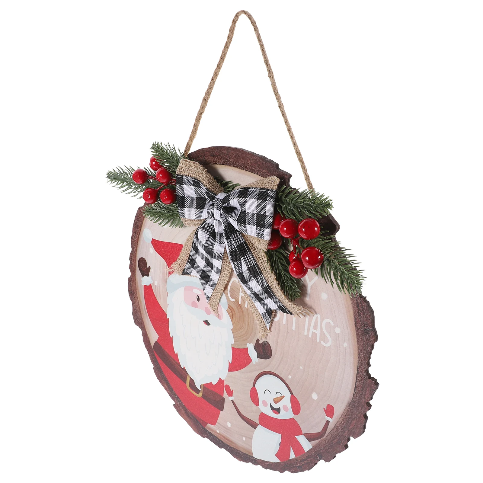 

Wooden Hanging Decorative Christmas Sign nament Doorplate Delicate Board Xmas Rustic Charm Festive Decoration Versatile Use