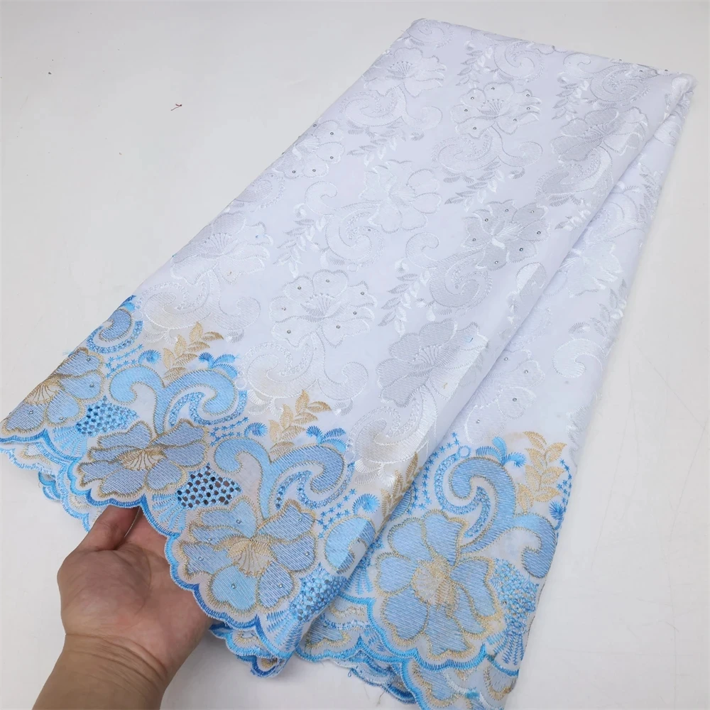 Swiss Voile Lace In Switzerland Nigerian African Lace Fabrics 2024 High Quality Lace Tissu Dentelle Cotton Lace Dubai Fabric Sew