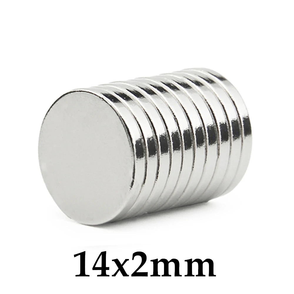 

50pcs Neodymium N35 Dia 14x2mm Strong Magnets Tiny Disc NdFeB Rare Earth For Crafts Models Fridge Sticking magnet 14x2mm