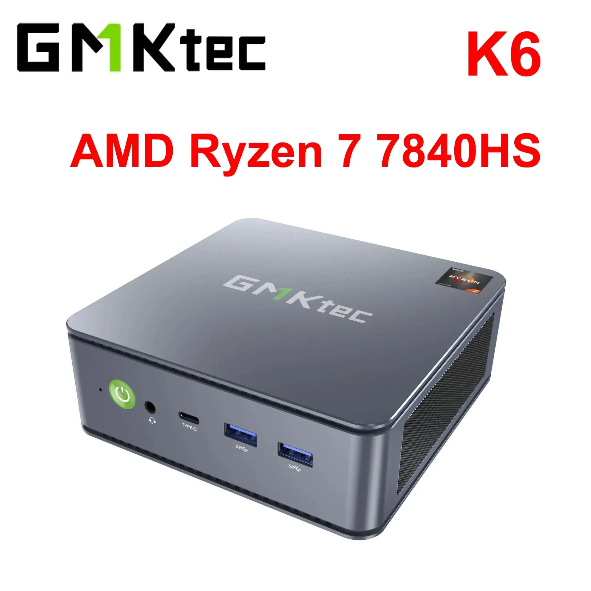 GMKtec K6 MINI PC AMD Ryzen 7 7840HS Windows 11 Pro DDR5 32GB 1TB PCIE SSD WIFI6 BT5.2 2.5G Lan Desktop Mini PC Gaming Computer