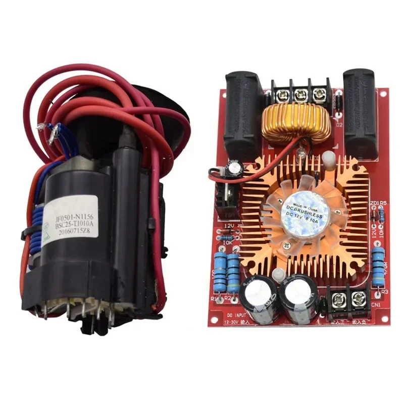 1-High voltage ZVS Tesla coil drive board, high voltage package arc, Jacob ladder heater DC 12-30V