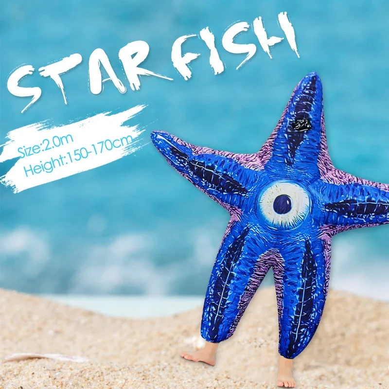 Inflatable Starfish Animal Men's Women's Cosplay Costumes Movie Halloween Blow Up Sea Carnival Fancy Clothing