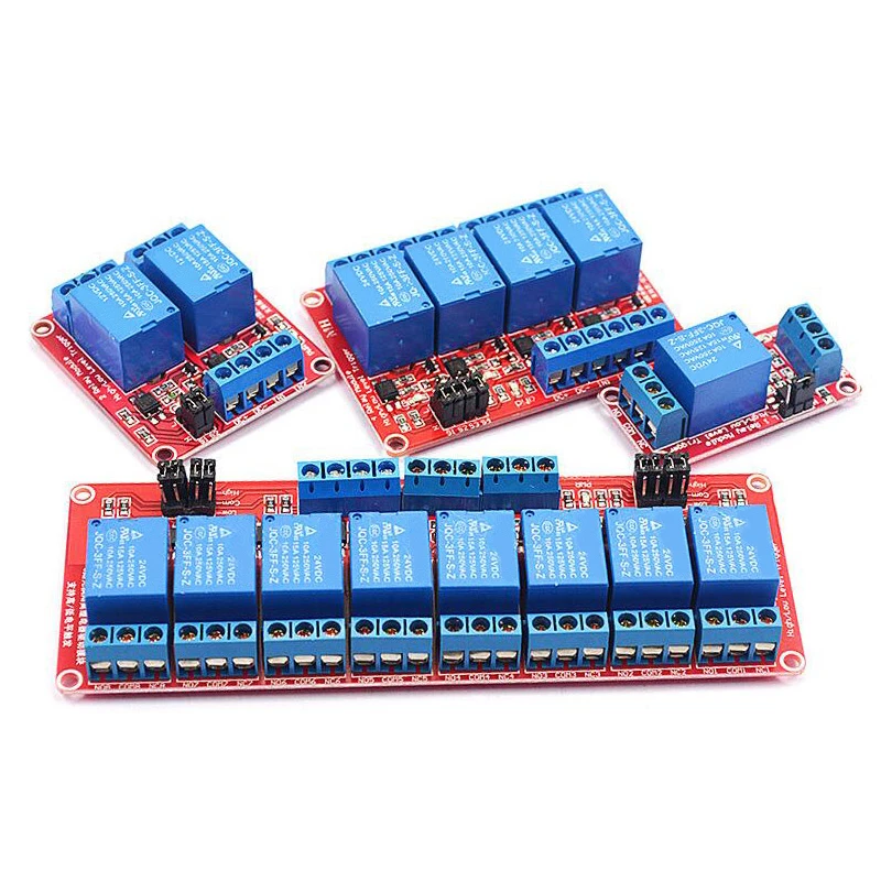 12V Relay Module 5V 2 Channel 4/6/8 Support high-level low-level trigger signals PLC Control Module Optocoupler Isolation