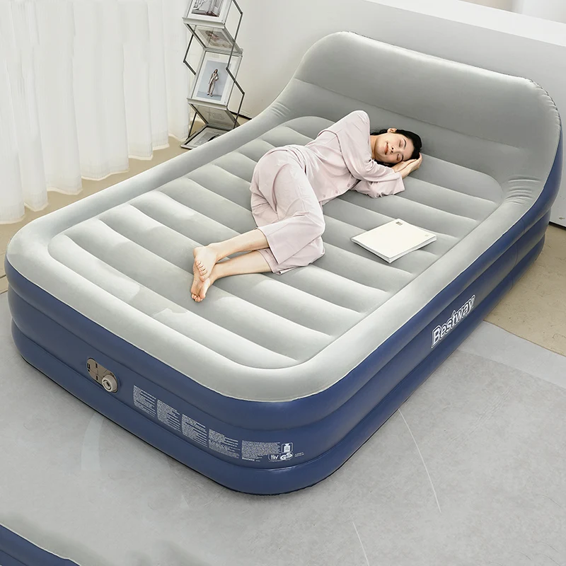 

Portable Home Inflatable Bed Outdoor Adults Tourist Folding Inflatable Bed Lazy Glamping Sedie Da Giardino Esterno Furnitures