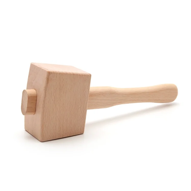 DIY leather beech solid woodworking mallet carpenter woodworking hammer wood head hammer hand operated tools