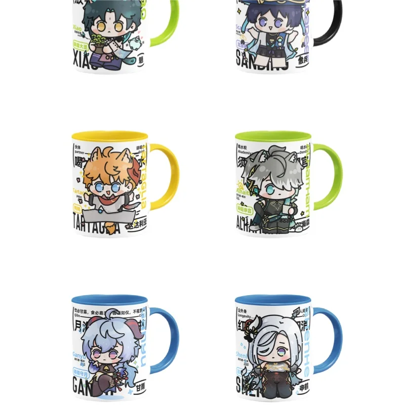 Genshin Impact Furina Hu Tao Kaedehara Kazuha Xiao Game Anime Mugs Coffee Milk Ceramic Gift for Friends