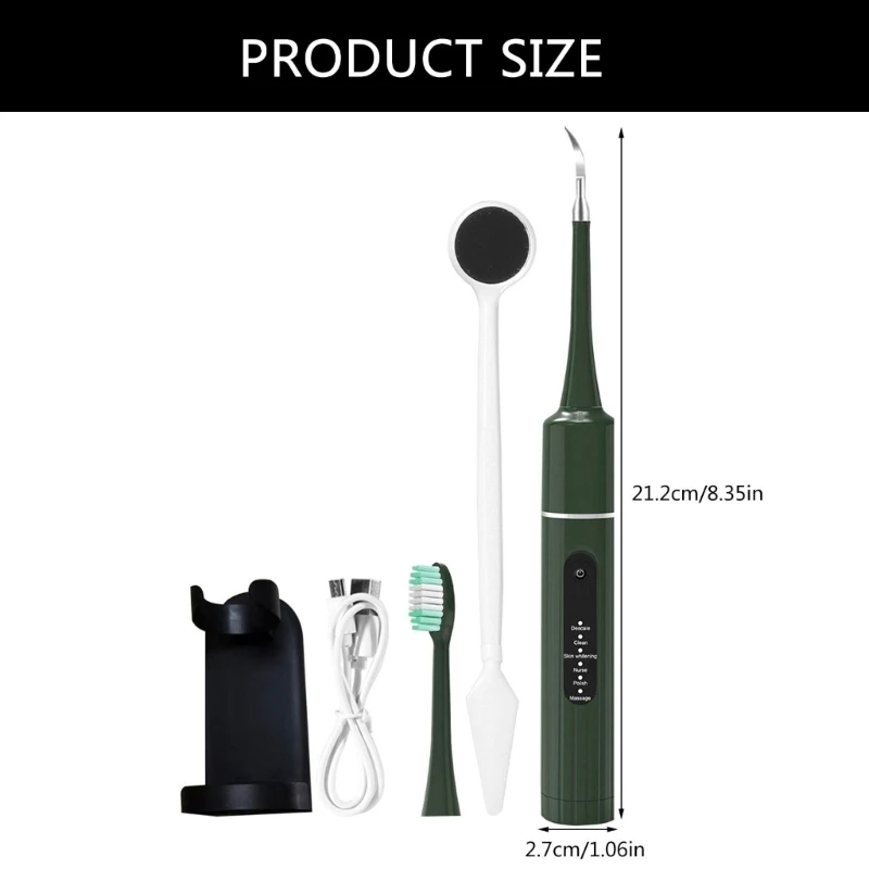 แบบพกพาทันตกรรมทำความสะอาดไฟฟ้าอัลตราโซนิกทันตกรรมทำความสะอาดฟันไวท์เทนนิ่งเครื่องมือ