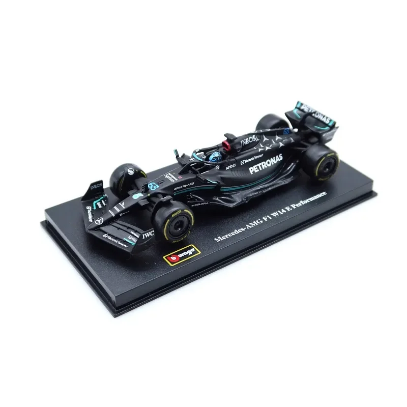 F1-1:43 Diecast Alloy Car Model para meninos, coleção de brinquedos, Mercedes, Ternary, 2023, W14, meninos