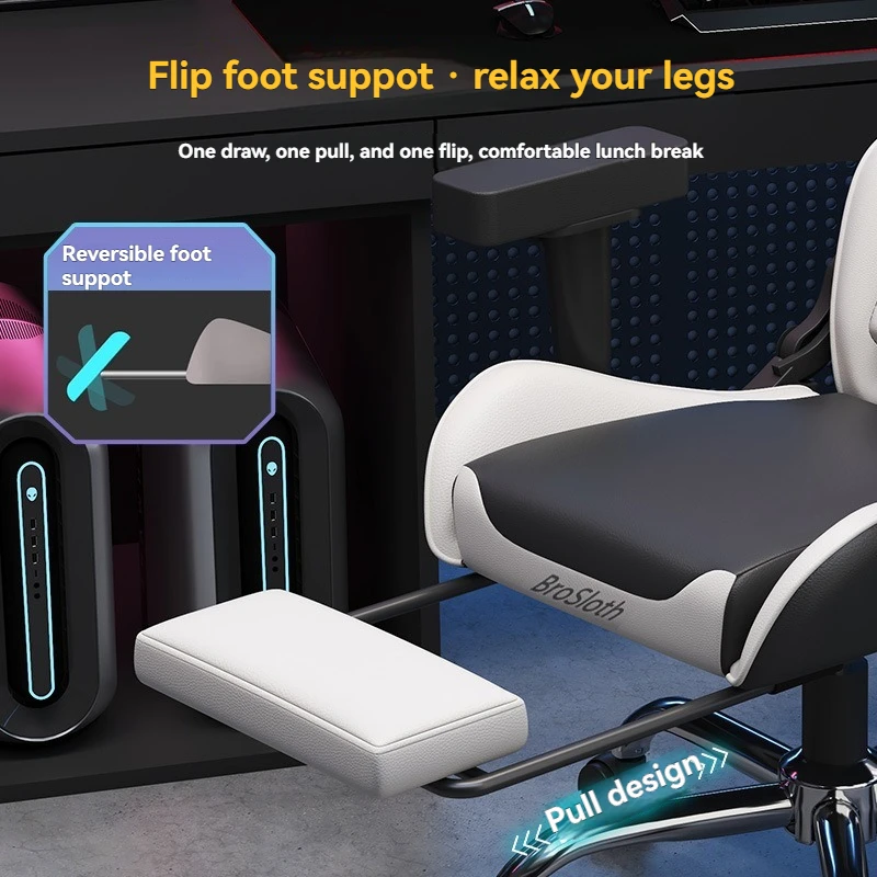 Ergonomic Computer High-back Executive Gaming Chair High Quality Comfortable Gaming Chair Pink White Gaming Chair