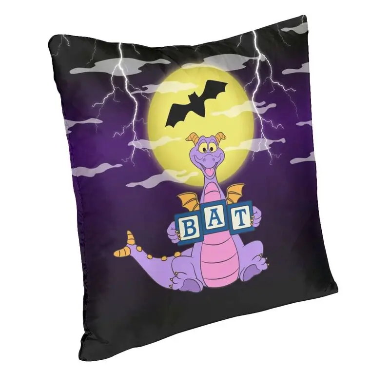 Halloween Figment BAT Cushion Cover Sofa Home Decor Purple Dragon Epcot Center Square Throw Pillow Case 40x40