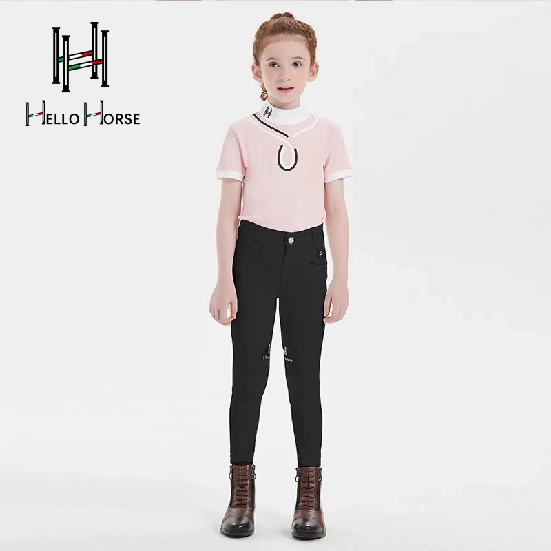 المؤخرات للأطفال، المؤخرات الصيفية الرقيقة جدًا للجنسين، سراويل الفروسية المصنوعة من السيليكون غير القابلة للانزلاق، ملابس الفروسية الاحترافية المقاومة للاهتراء من السيليكون المسامي