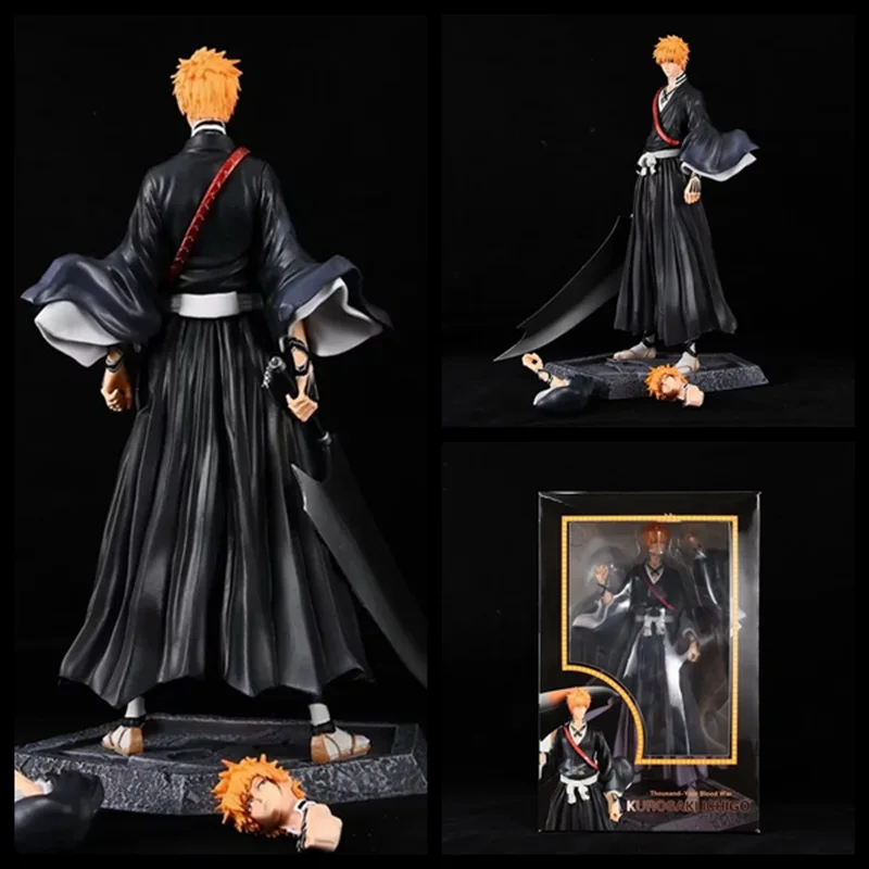 33CM Anime Bleach Kurosaki Ichigo GK Statue Pvc Action Figures Collection Model Doll Toys Gifts