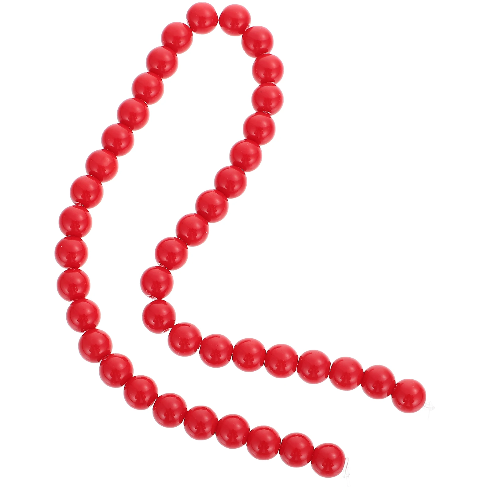 

Christmas Tree naments Round Beads Craft Red Jewelry Making DIY Bracelets Smooth Surface Mini Hole Creative Accessories Home