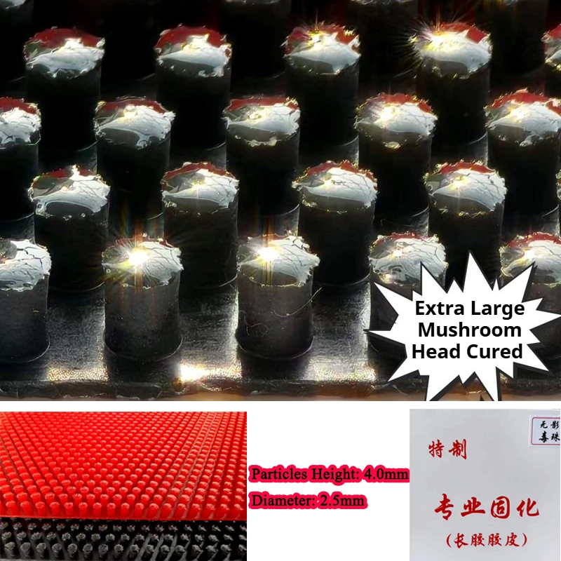 Ultra-large Particles Table Tennis Rubber Mushroom-head Cured OX Long Pips 4.0mm Particles Height Super Weird Ping Pong Rubber
