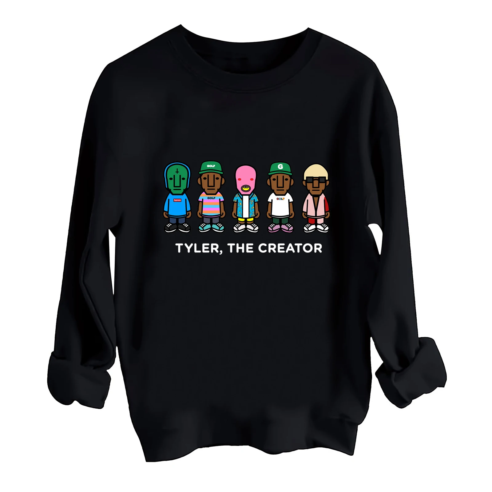 Tyler, The Creator 2024 Casual Spring and Autumn Unisex Music Fans Gift Sweatshirt Rap Vintage Printing O-Neck Long Sleeve