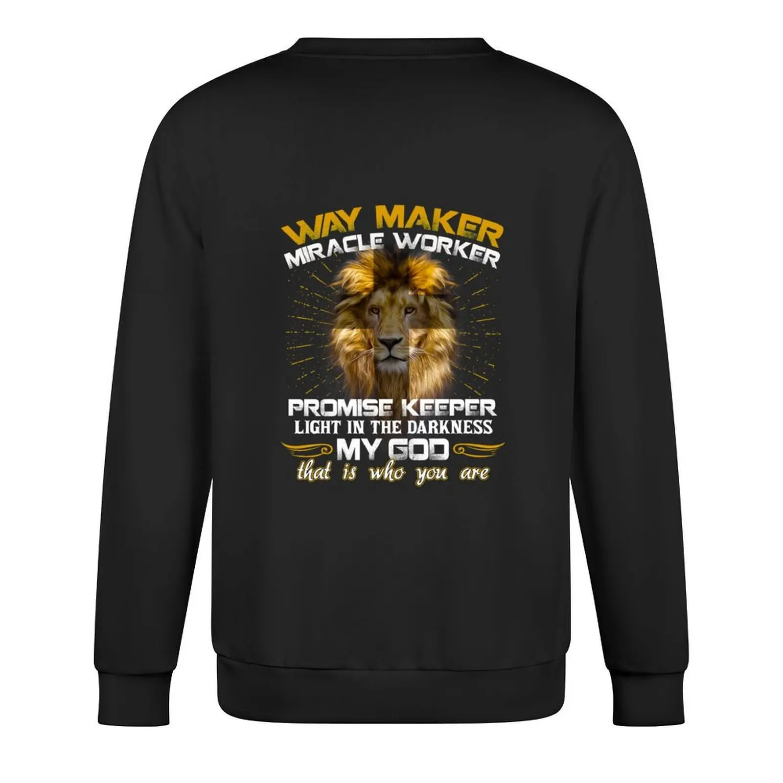 Lion Waymaker Miracle Worker lumière dans l'obscurité jésus pull hommes hiver pull vêtements pour hommes nouveaux sweats