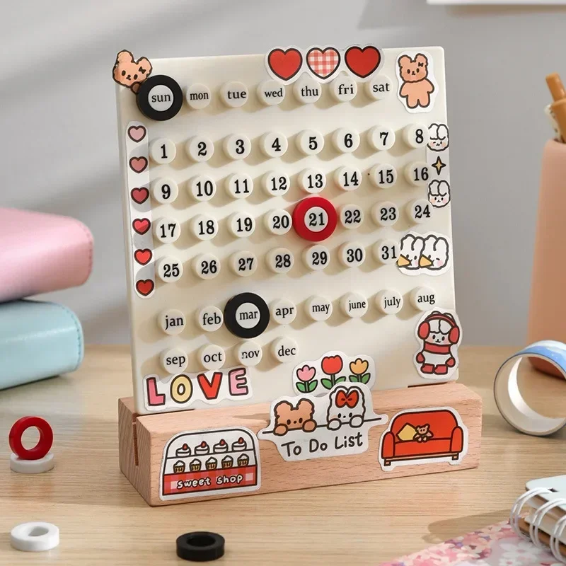 Calendar Perpetual Calendar Handmade Diy Loop Desk Calendar Creative Office Desktop High Appearance Level Acrylic Decoration