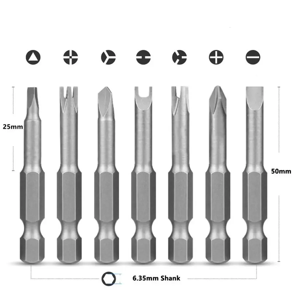 5/7/13Pcs Special-shaped Screwdriver Set 50mm U-shaped Y Shape Triangle Inner Cross Three Points Phillips Slotted Screwdriver