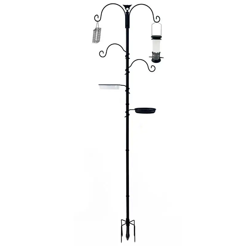 

Bird Feeders For Outdoors Outdoor Small Bird Feeder Stand Metal Iron Art Weatherproof Leak-Proof Solution For Backyard Patio
