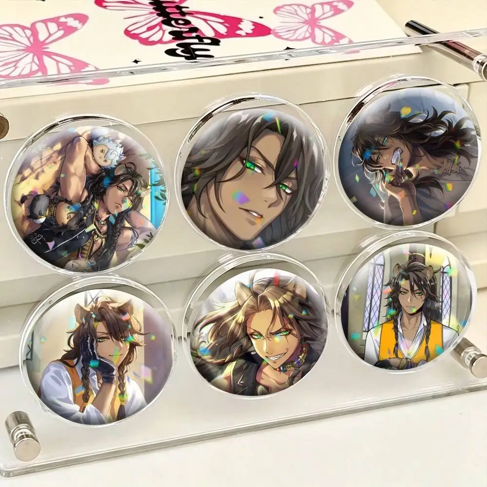 Twisted Wonderland Leona Kingscholar  25 32 44 58 75mm Badges Personalized Round Brooches Pins Accessory Gift