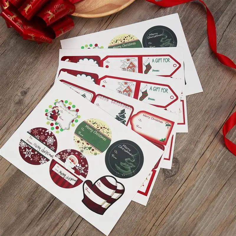144 adesivi per etichette regalo autoadesive natalizie 24 disegni assortiti babbo natale pupazzi di neve albero di natale cervi etichette natalizie decalcomanie