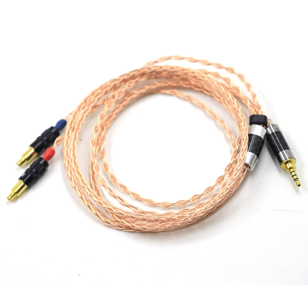 HIFI 7N واحد كريستال النحاس النقي سماعة ترقية وصلة كابل ل تكنيكا ATH-WP900 MSR7B AP2000 ES770H SR9 ADX5000