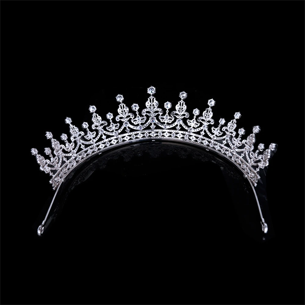 Corona de boda de lujo, tocado de novia con diamantes de imitación, accesorios para el cabello de novia hechos a mano, Tiaras y corona para fiesta, joyería para el cabello para mujer