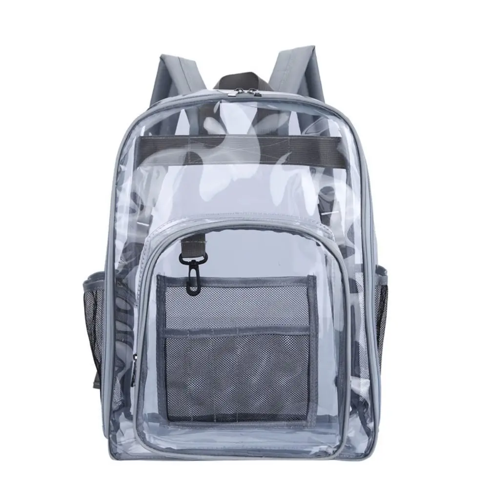 Transparenter PVC-Rucksack mit großem Fassungsvermögen, wasserdicht, einfarbig, vielseitig, durchsichtige Tasche, modischer Rucksack mit Jelly-Textur, Sommersaison