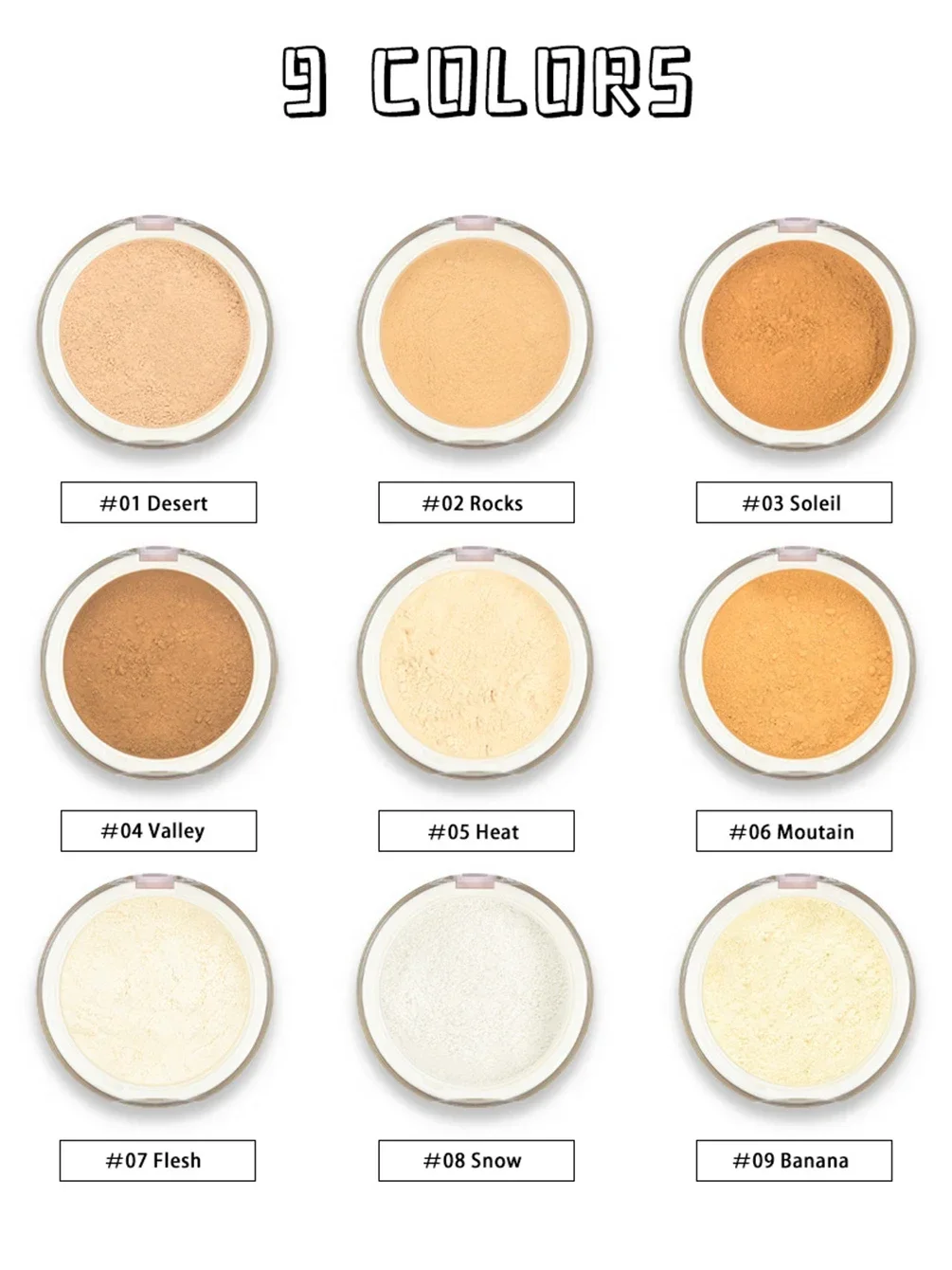 Private Label 30g White Box Setting Powder Custom Logo Gentle Matte Finish Loose Powder Waterproof Oil-control Makeup Wholesale