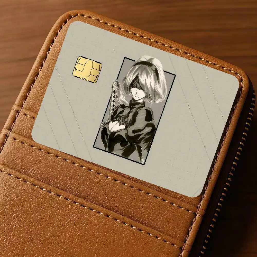 Game NieR Automata Poster   Diy Credit Debit Card Sticker Party Sticker Decoration Waterproof Small Chip Card Skin Sticker