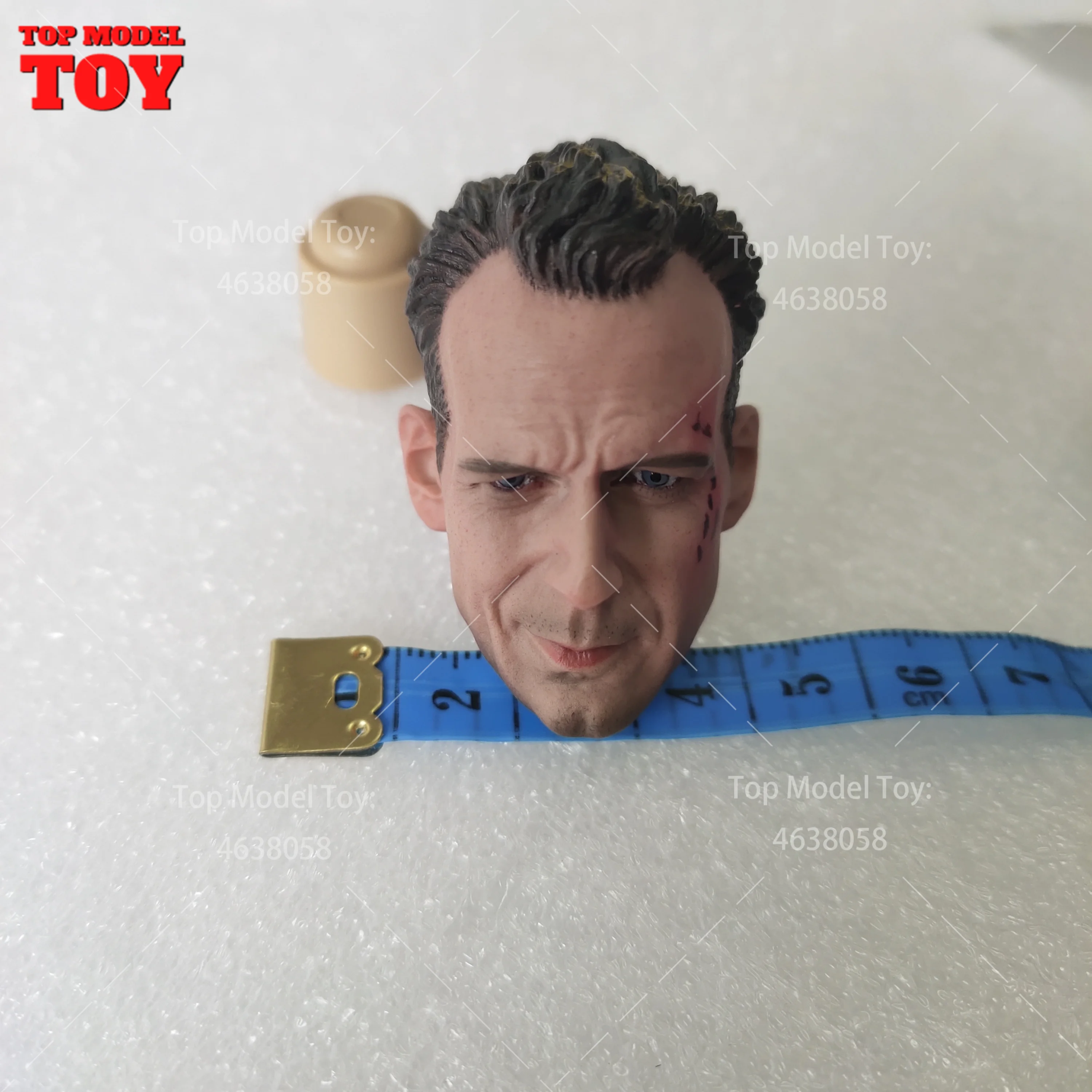Bruce Willis im Maßstab 1/6 schnitzen verletzte männliche Kopf formung beschädigte Version passen 12 ''männliche Soldat Action figur Körper puppen – Detail 14