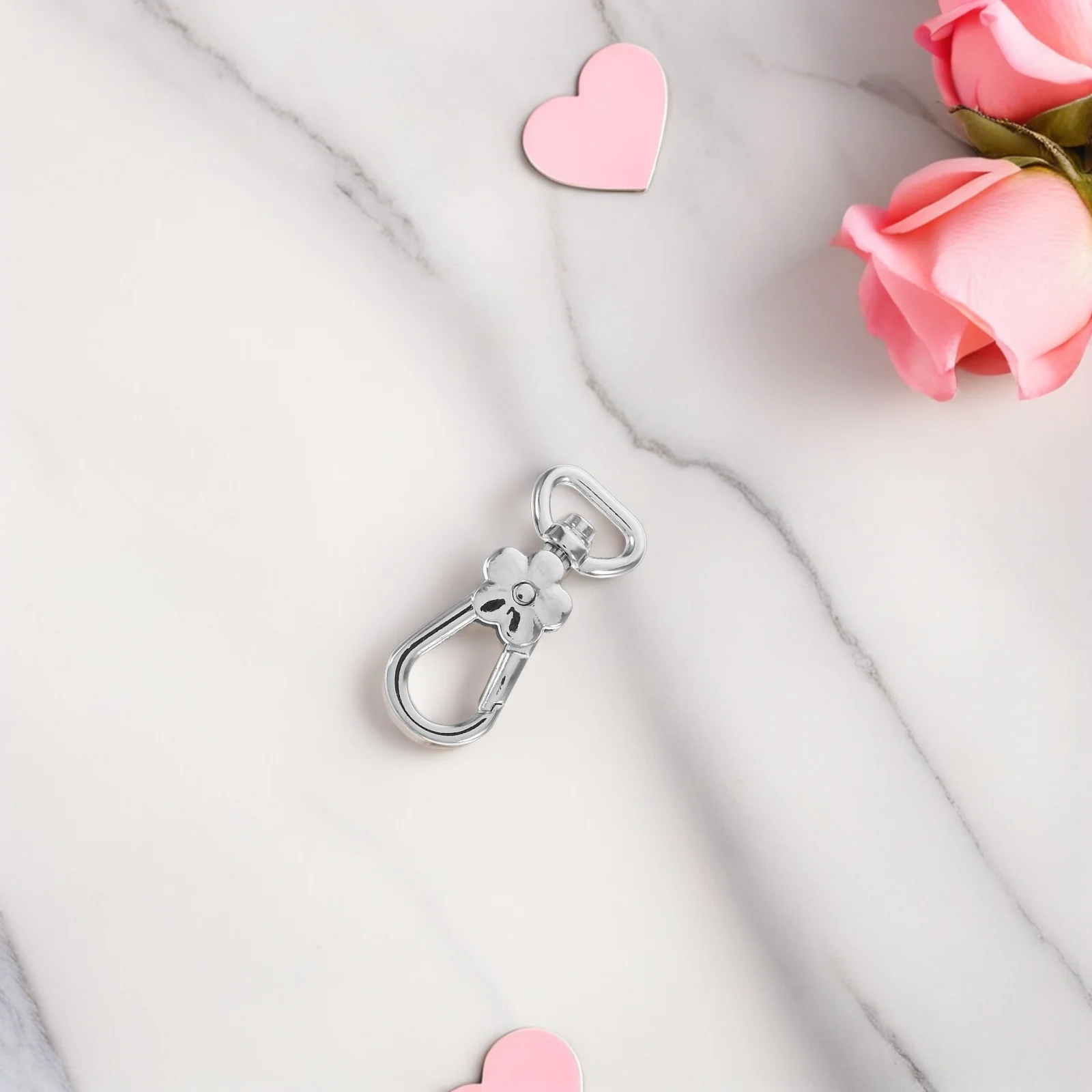 

4Pcs Metal Swivel Snap Hooks Heavy Duty Alloy D Ring Clips for Keychains Bags Purse Strap Buckle Hardware Accessories