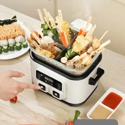 220V Multi Cookers - Electric Hot Pot with Lift and Separation Design for hot pot Kanto Cooking For  Steaming, Frying, Grilled