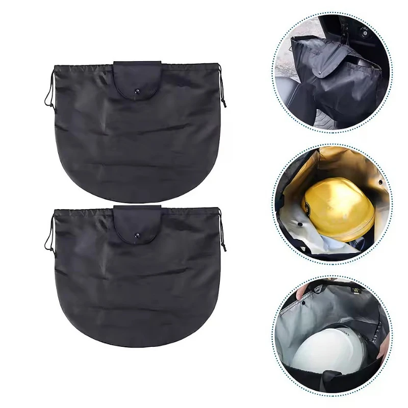 

Motorcycle Helmet Bag Universal Motorcycle Outdoor Riding Travel Portable Black Nylon Durable Drawstring Bag Accessories