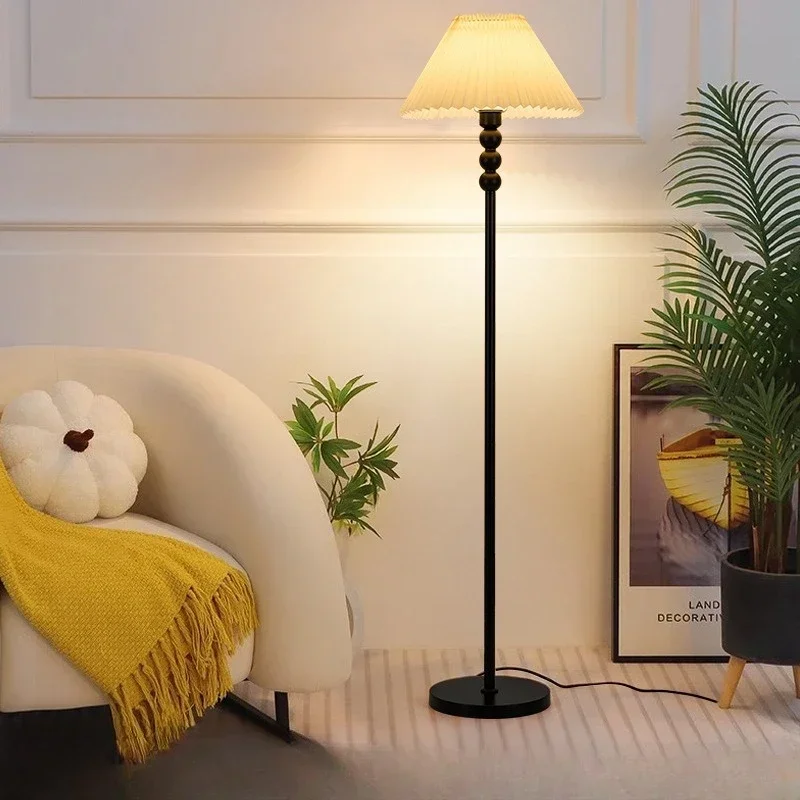 pleated floor lamp living room high value American retro sofa next to decorative atmosphere bedroom bedside floor lamp