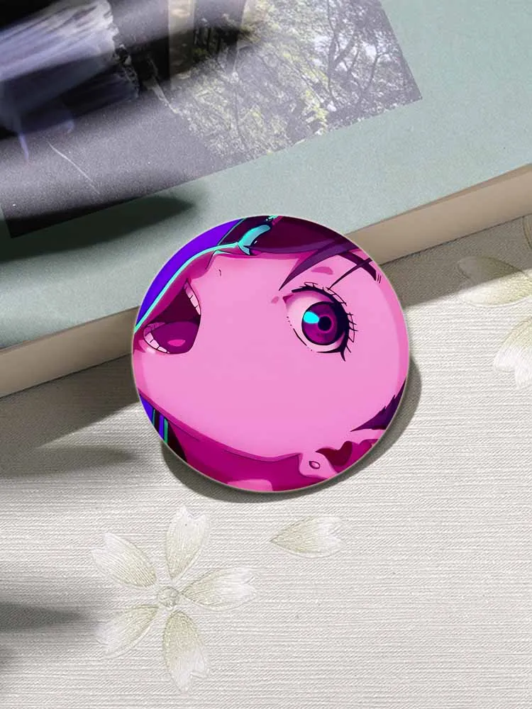 32/44/58mm Anime Dandadan Cartoon Character Lapel Pins Creative Round Brooches Badge for Backpack Decoration Gifts